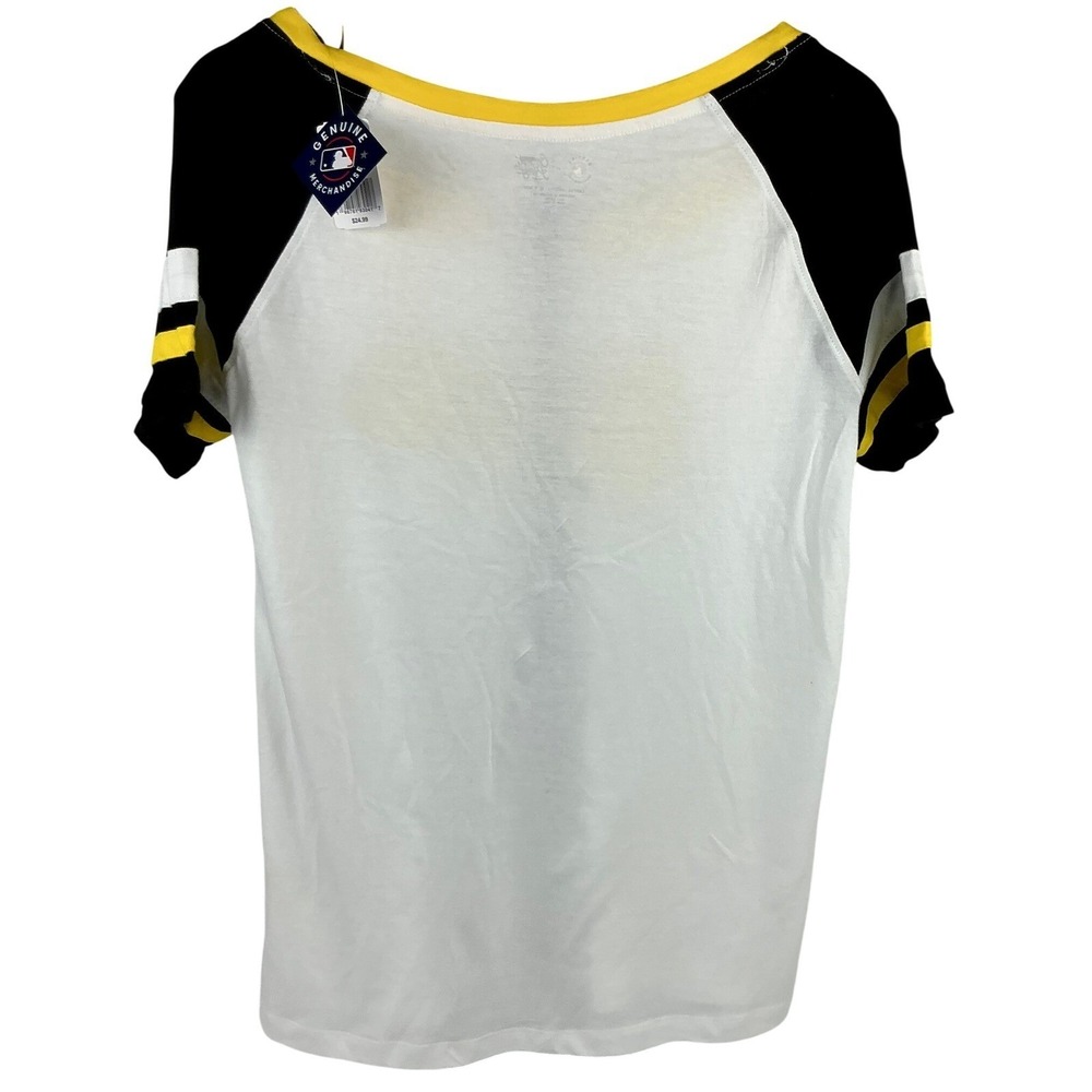 Pittsburgh Pirates Women's Raglan T Shirt Large MLB Genuine Merchandise - Picture 3 of 7